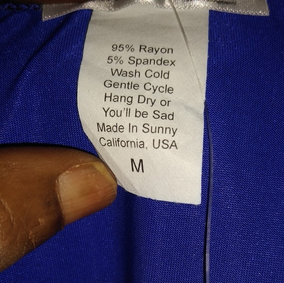 Pleather Royal Blue pencil skirt - Picture 2 of 5